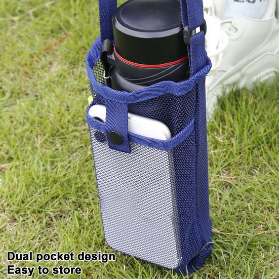 Taška na láhev na vodu s popruhem Síťovaný držák láhve Crossbody Sling Bag Nastavitelný nosič láhve na vodu pro chůzi Sport Turistika Kempování