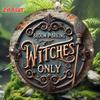 Witch Parking Metal Tin Sign Halloween Wall Decor Vintage Home Bar Cafe