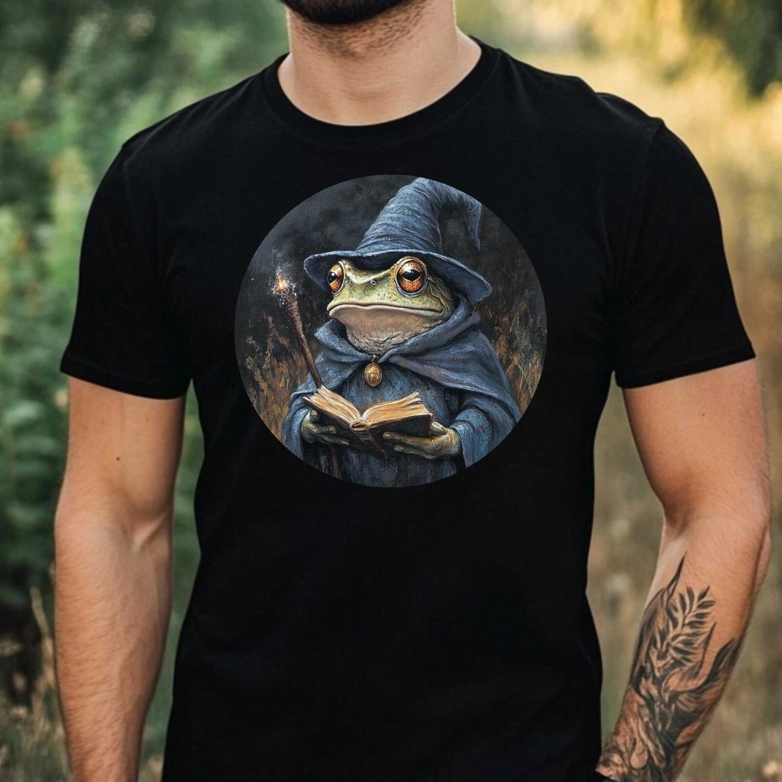 T-Shirt Herren Frosch Zauberer Motiv Baumwolle Größe XS bis 5XL L