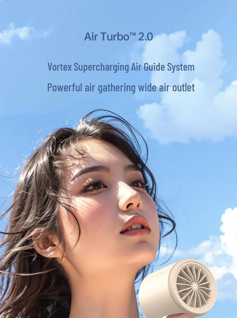 USB Handheld Fan with 100-Speed Digital Display for Outdoor Use – High-Speed Turbine Small Fan for Students