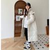 New Loose Hooded Cotton-padded Jacket Women's Extended Over-the-knee Bread Coat In Winter.