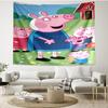 Peppa Pig Print Tapestry - Portable Wall Decor Cloth, for Home, Dorm, Travel, Bedroom, Living Room - Ideal Birthday Housewarming Gift