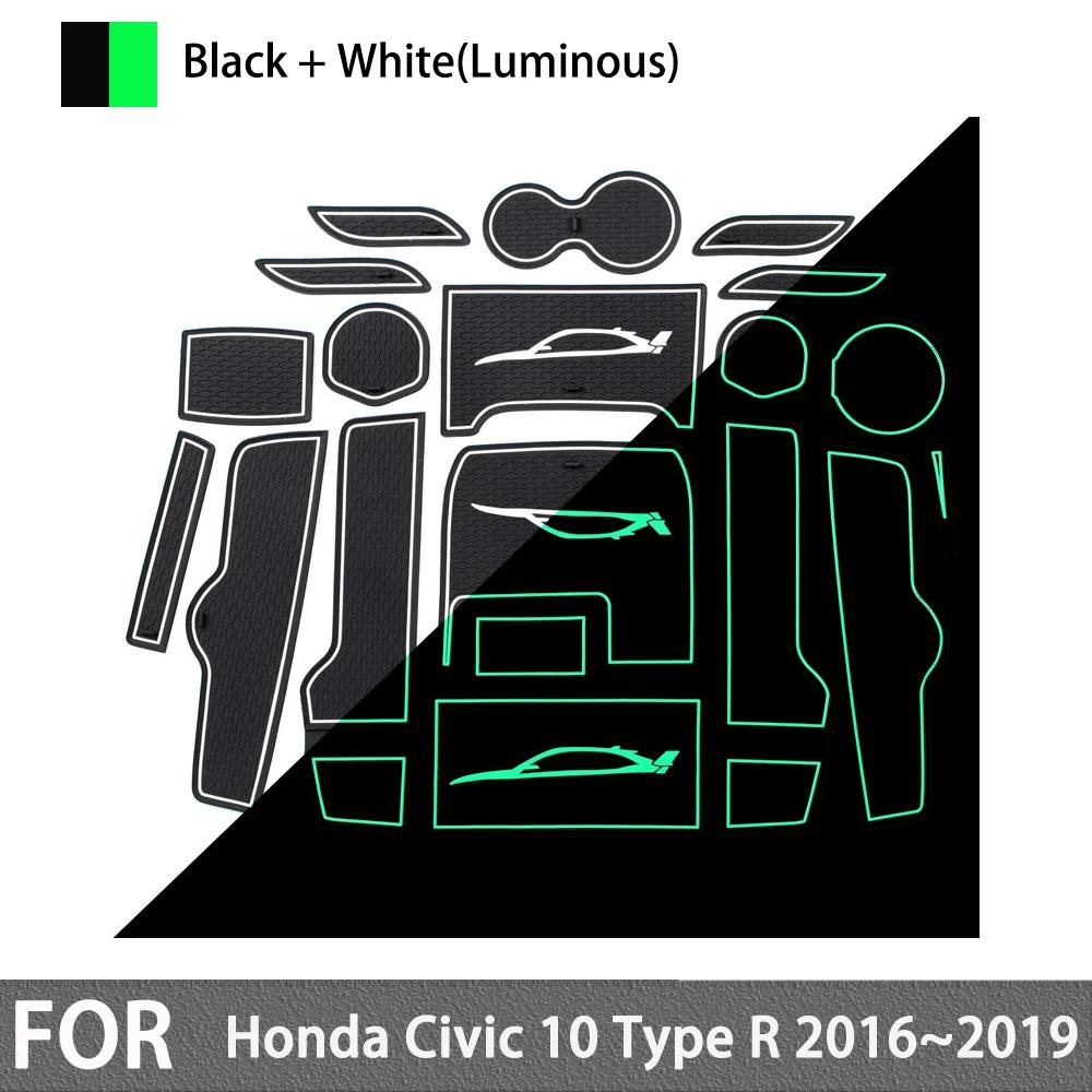 

Anti-slip Rubber Coaster Door Groove Mat for Honda Civic 10 10th Gen FC FK 2016~2019 Gate Slot Cup Pads Car Stickers Accessories белый