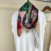 Vase Country Oil Painting Mulberry Silk Scarf Spring Autumn Summer Silk Scarf Sunscreen Shawl Women'S Silk Square Scarf