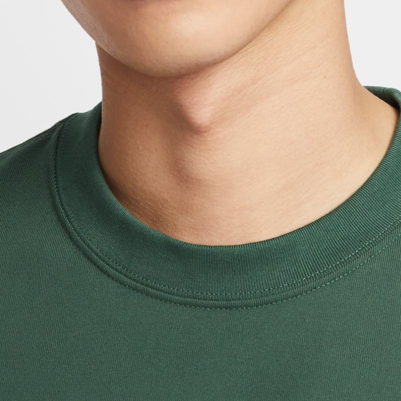 Nike T Shirts Men's Fir Green Crew Neck Moderate Straight Fit DC5357-323