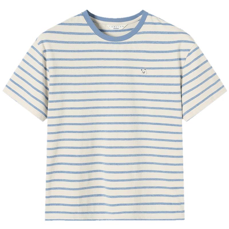 TonLion Women s 2026 Summer Striped T-Shirt L
