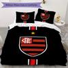CR Flamengo Pattern Bedding Uilt Set Uilt Cover Pillowcase Home Decoration Birthday Gift (1 * Duvet Cover + 2 * Pillowcase Without Core)