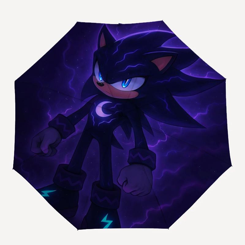 

1pc Dark Sonic Automatic Folding Umbrella, 8 Ribs for All-Season Use, Portable for Travel & Outdoor Activities 017