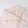 Women's Faux Suede Button Jacket Oversized Gathered Hem Short Length Coat Casual Vintage Outerwear With Pockets