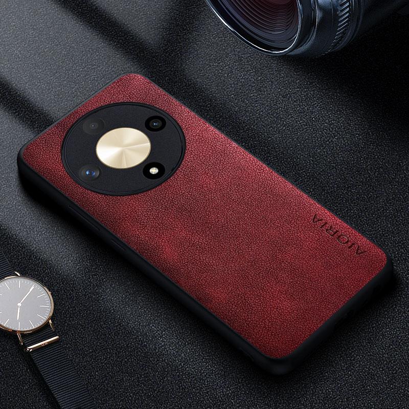 Prémiové luxusní kožené pouzdro na telefon pro Honor Magic6 Lite Pro X9b Funda Obchodní styl Jednobarevný kryt na telefon capa case