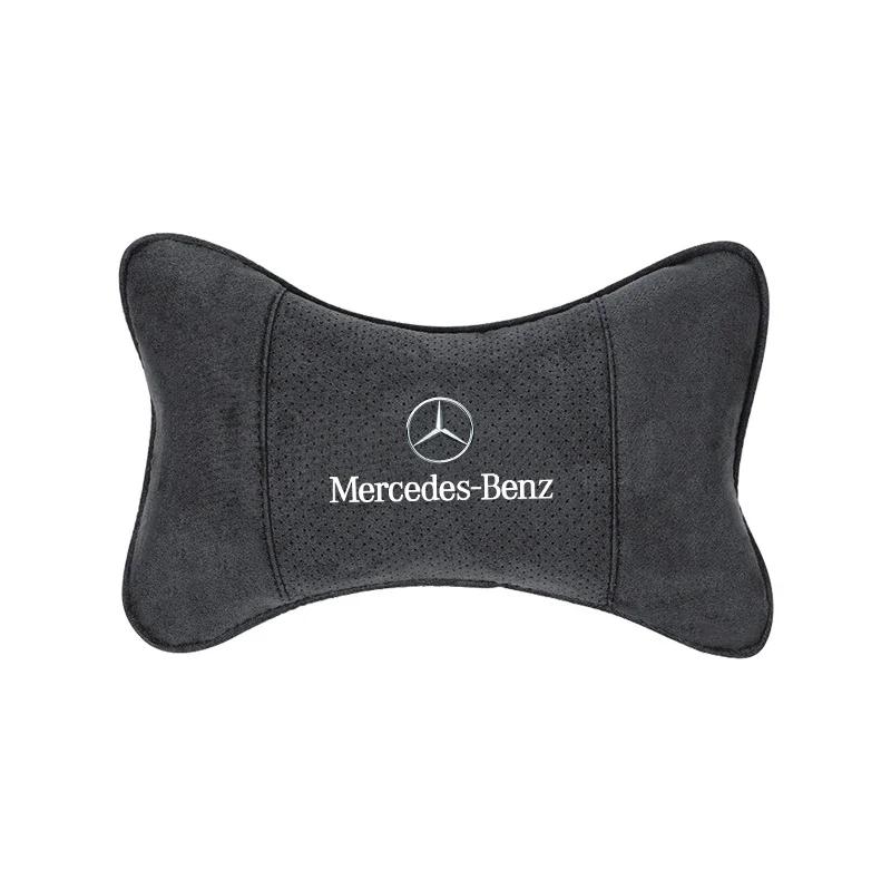 

GLC GLB Suede Headrest Car Breathable Memory Foam Neck Pillow For Benz AMG W203 W206 W220 W205 W211 W212 W201 W210 W108 W168 GL