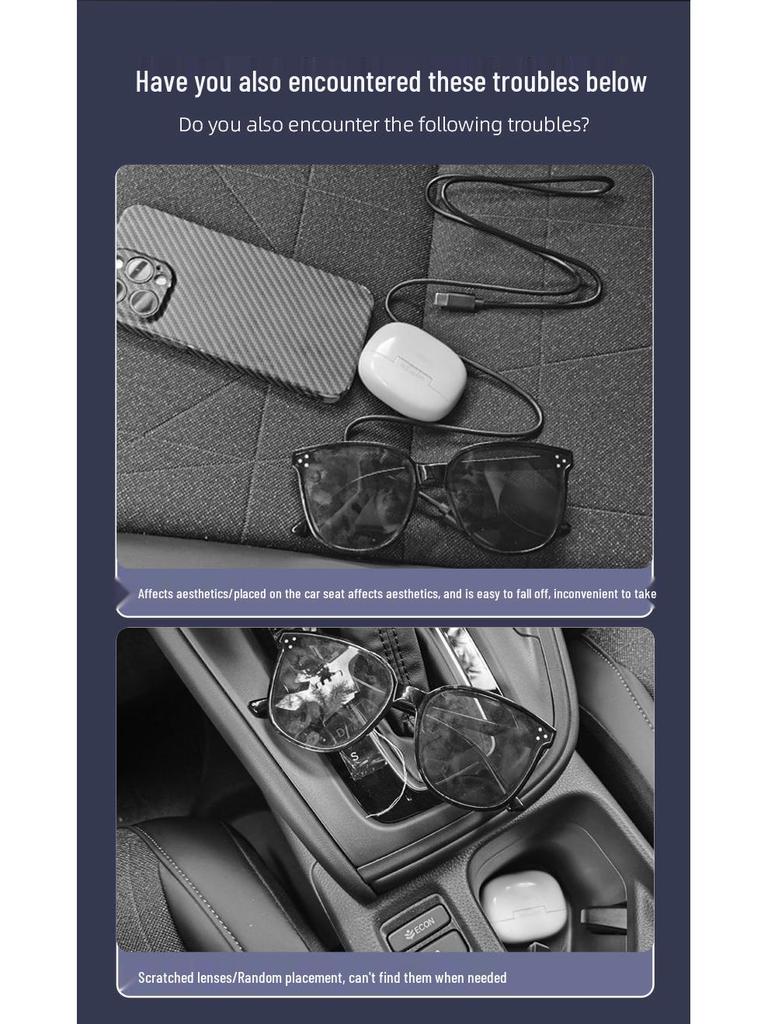 Car Air Vent Storage Organizer: Phone & Eyeglass Holder