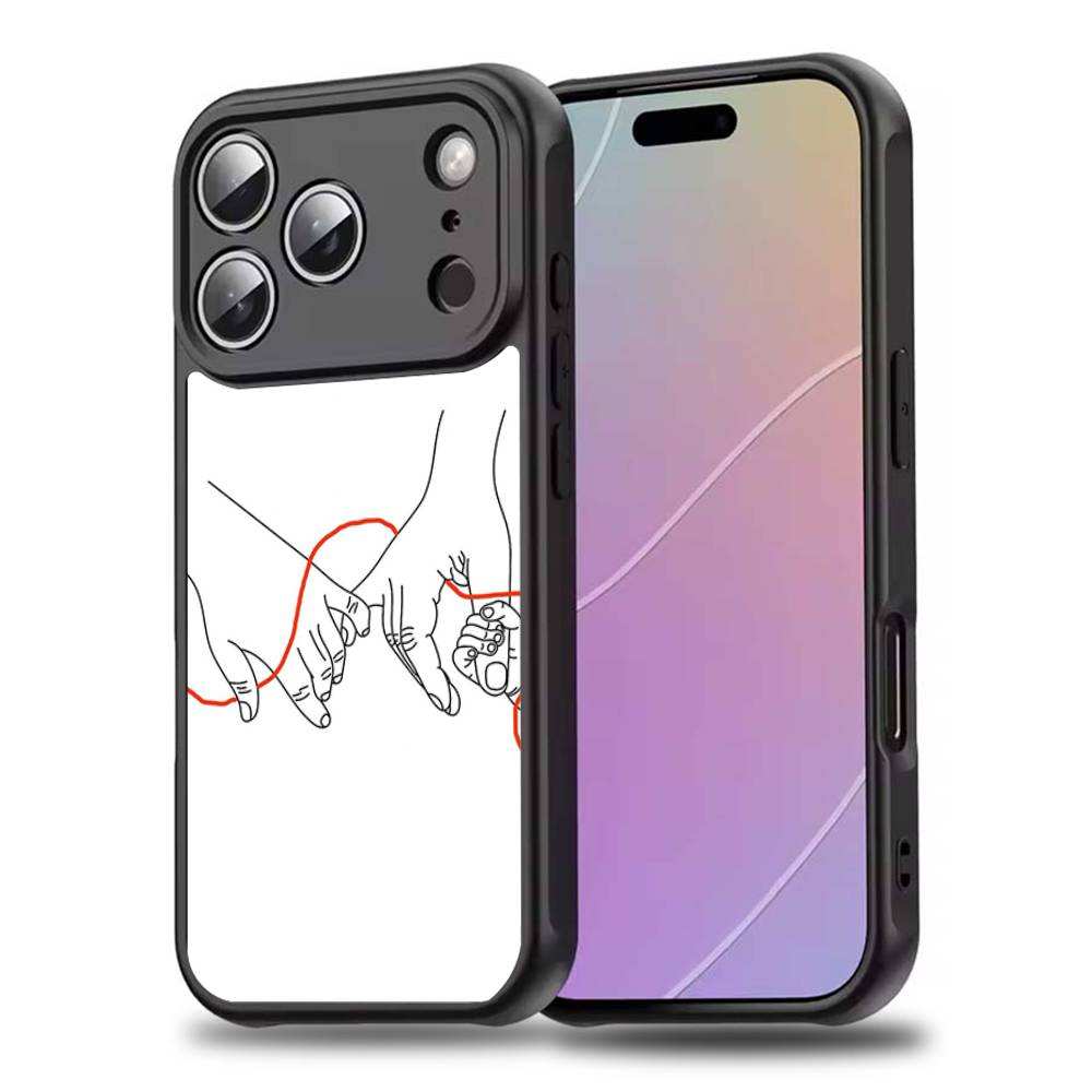 Mom daughter Son Dad HandS Phone Case For iPhone 17,16,15,14,13,12,11,Pro,Max,Plus,Mini,SE4,E For Magsafe Wireless Charging
