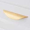 Nordic Crescent Copper Cabinet Handle - Modern Black & Gold Drawer Pull