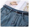 2025 New Retro High-Waist Women's Wide-Leg Denim Shorts with Chinese Embroidery - Summer Style