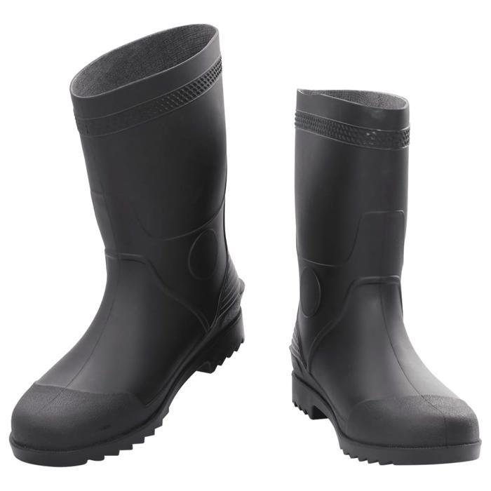 VidaXL Bottes de pluie noir taille 38-46 PVC