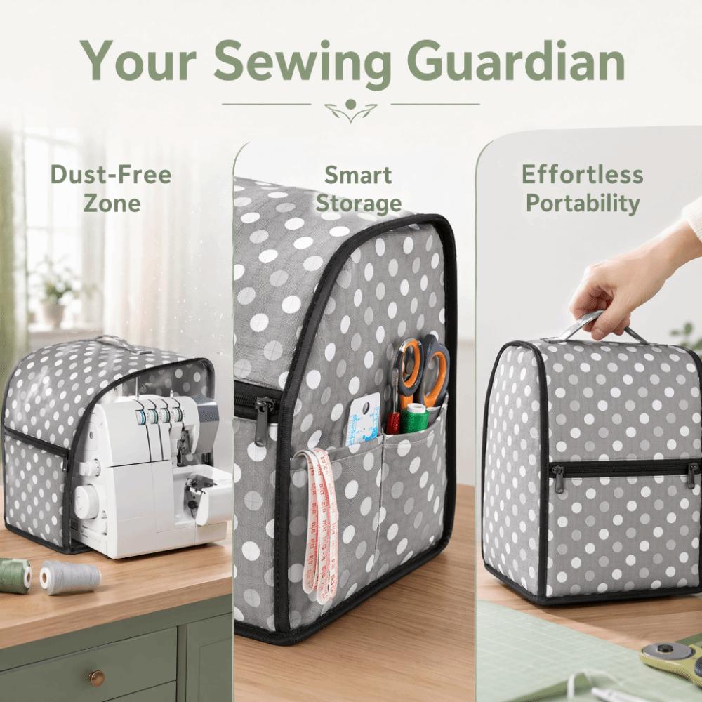 Soft Lined Overlock Machine Protective Cover Protective Case for Singer/Brother Tool Organization