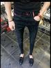 Men's Korean Style Stretch Skinny Jeans, Elastic Waist, Trendy All-Match Blue Pants for Spring and Autumn