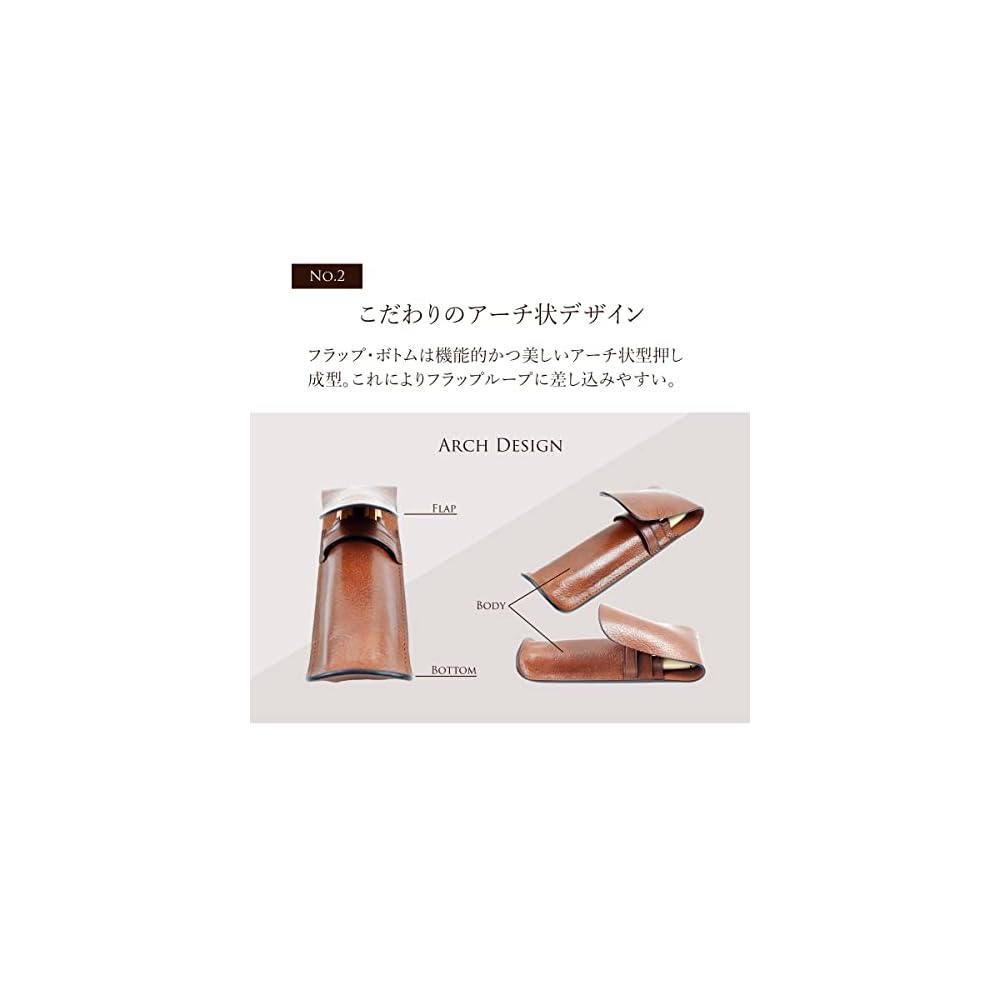 Dom Teporna Genuine Leather Pen Case, Holds 1 Fountain Pen, Simple and Stylish, Italian Leather,