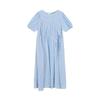 Lap Shirring Point Gingham Check Long Dress As2wo467