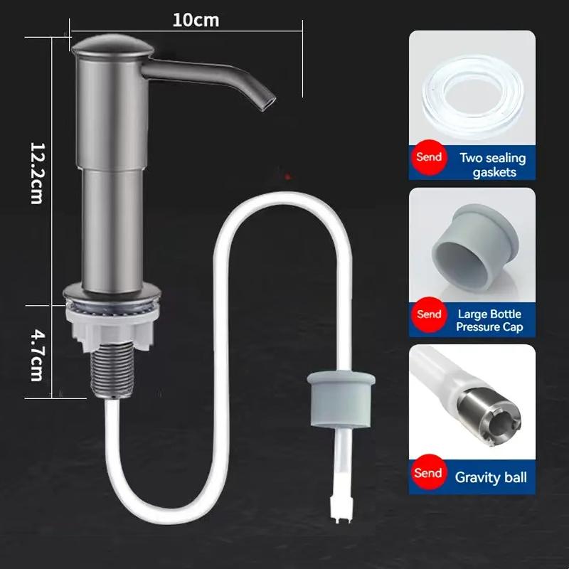 

Диспенсер для мыла для кухонной мойки, удлинитель для моющего средства, дозатор для моющего средства и жидкого мыла для рук, кухонные аксессуары серый