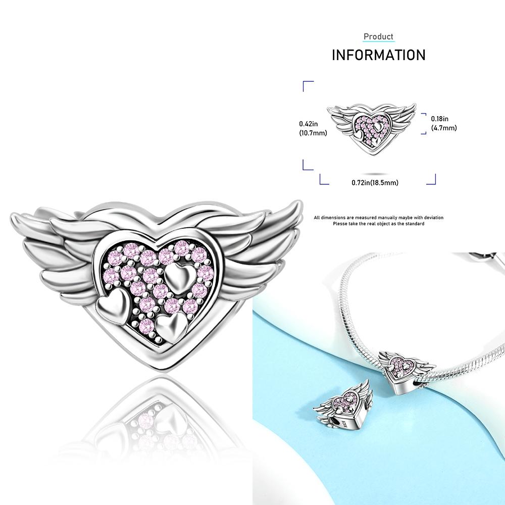 Copper Heart-Shaped Love Mothers House Family Bead Charm Pendant Fit Bracelet Jewelry Handmade Diy Gifts