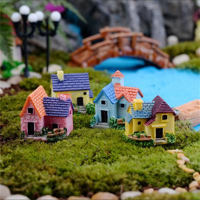 DIY Miniature Fairy Garden Craft Resin House Micro Landscape Decor