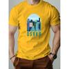 New Men T-Shirt Cotton Pattern Print Streetwear Round Collar Tee Breathable Summer Fashion T Shirts