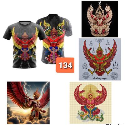 Camiseta nueva para hombre y mujer, diseño estampado 3D, moda urbana, Garuda y Naga 134