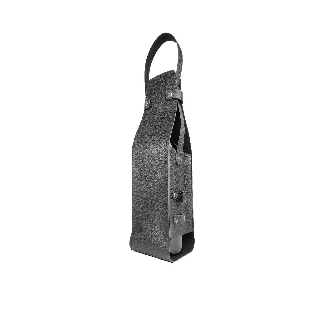 Single‑Pack PU‑Leather Wine Bottle Bag,Luxury Gift Pouch for Wine,Champagne,Rum,Vodka,Fashion Gift Bag for Bar & Party