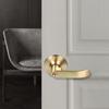 Straight Lever Privacy Door Handle Interior Reversible Hardware Lockset  for Bedroom