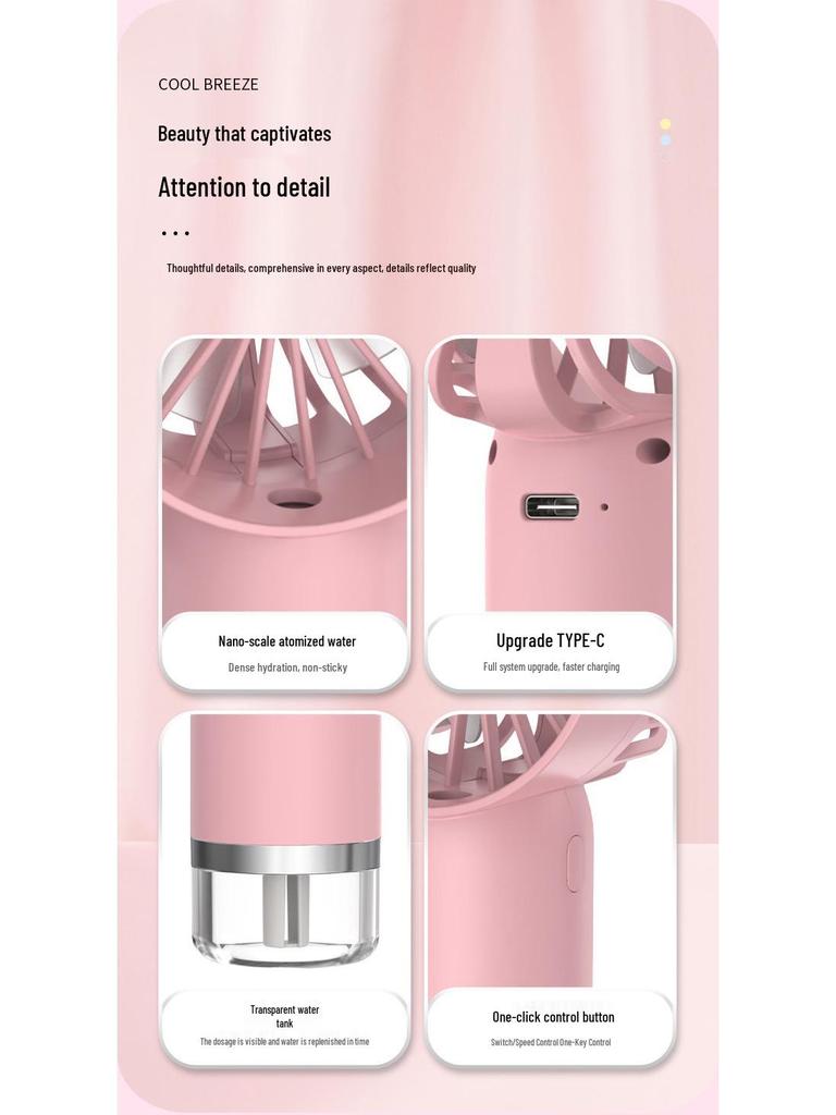 Portable Handheld Mini Cooling Spray Fan Gift