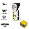 Wave Sensor Rechargeable Work Light Rotatable Head Magnetic Base Sensor Headlamp Rechargeable Dual Light Source Clip Work Light