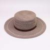 Cowboy Hat New Hand-knitted Hollow Straw Hat Fashionable Outdoor Leisure Visor Bohemian Hat Flat Top