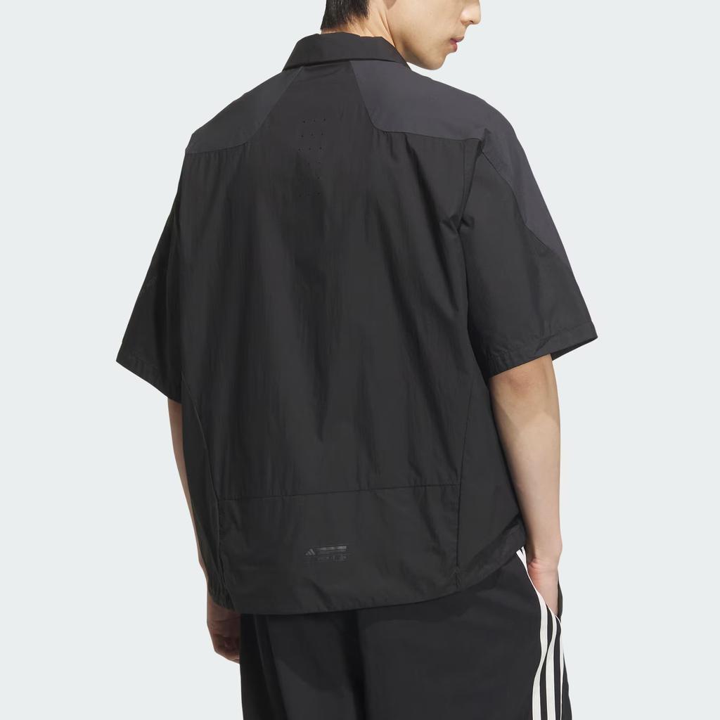 Adidas City Escape Lightweight Comfortable Loose Fit Polo Shirt Men Shirts Black JZ8404
