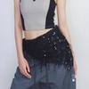 Trendy Sequined Jazz Dance Hip Scarf - Performance Glitter Accessory