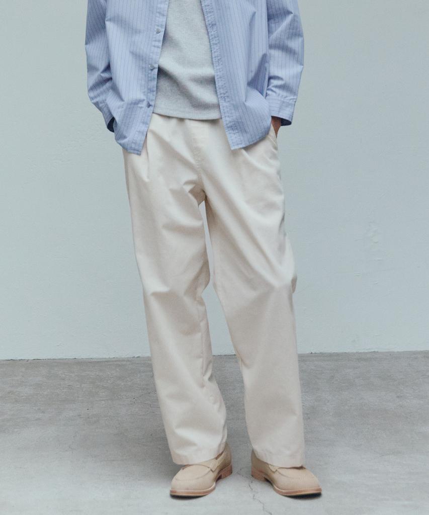 MINDBRIDGE [On] Linen Blend Wide Single-Pleat Full Elastic Waist Daily Cotton Pants - 3 Colors
