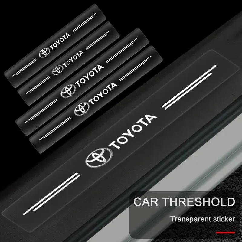 Samolepka na práh auta Ochranná fólie odolná proti poškrábání Průhledná pro Toyota Prado Aqua Hilux Rav4 Camry Prius TRD Venza GR