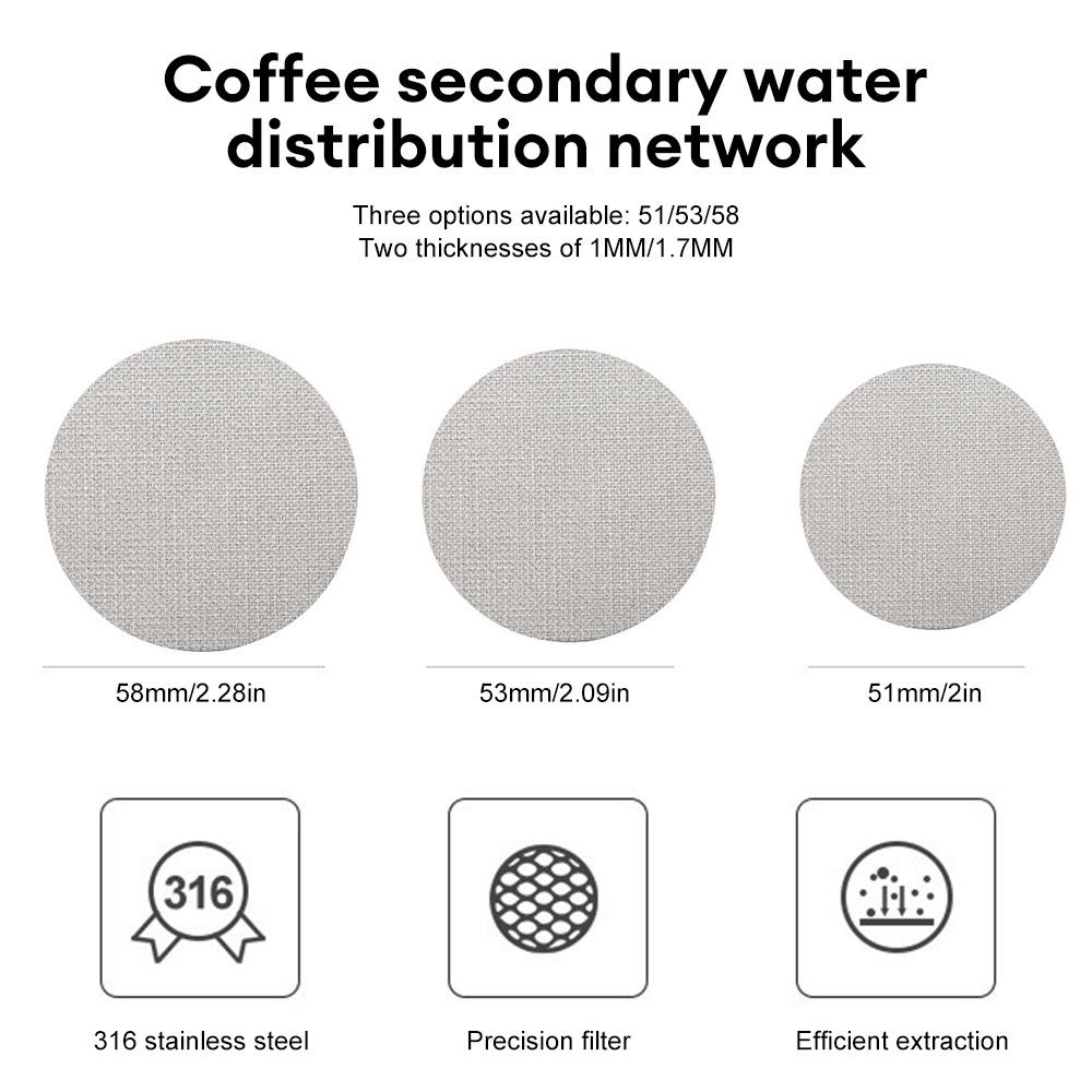 New 51/53/58 Mm Reusable Coffee Filter Heat Resistant Mesh Coffee Machine Filter Coffee Filter Screen Espresso Machine
