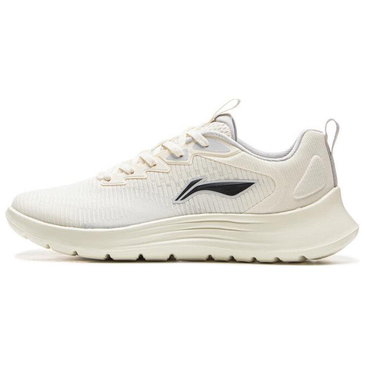 Li-Ning Lightweight Soft Rebound Casual Running Shoes Men Sneakers Off-White ARSV033-4