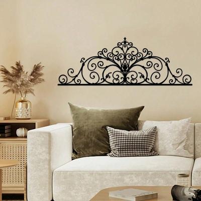 Art Mural Métallique Volutes Décor Suspendu Floral Style Bohème Vintage Accent pour la Maison Découpe Laser Salon Chambre Entrée Cadeau Femmes Mariage Halloween Noël