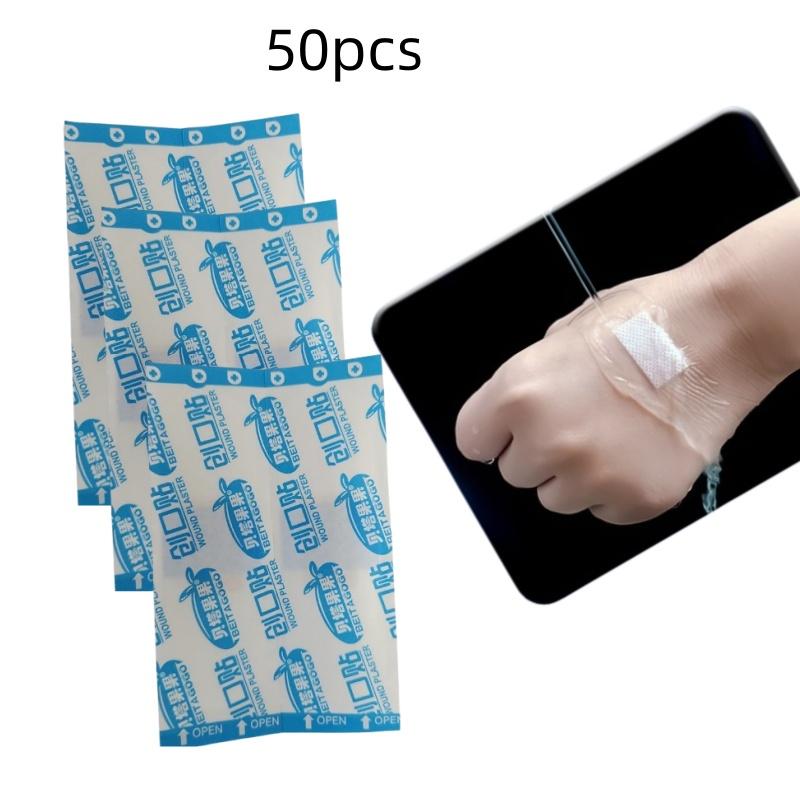 

50Pcs Waterproof Transparent Band Aid Invisible Swimming Bathing Bandage High Adhesive Breathable Heel Blister Protector 72x22mm