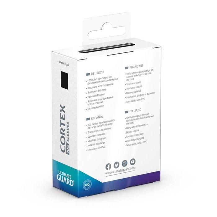 Ultimate guard - ultimate guard - pack 100 pochettes cortex sleeves taille standard noir
