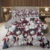 Merry Christmas Bedspread, Snowman Kawaii Coverlet Set Queen/Full for Kids Boys Girls Bedroom, Cartoon Christmas Theme Quilt Set
