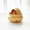 Solid Brass Eight Blessings Double Fish Money Jar