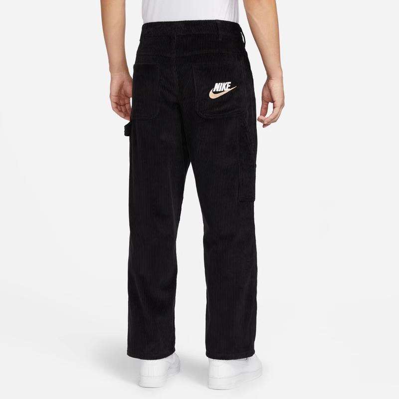 Nike Solid Color Letter Embroidery Logo Casual Pants Men Bottoms Black HF0354-010