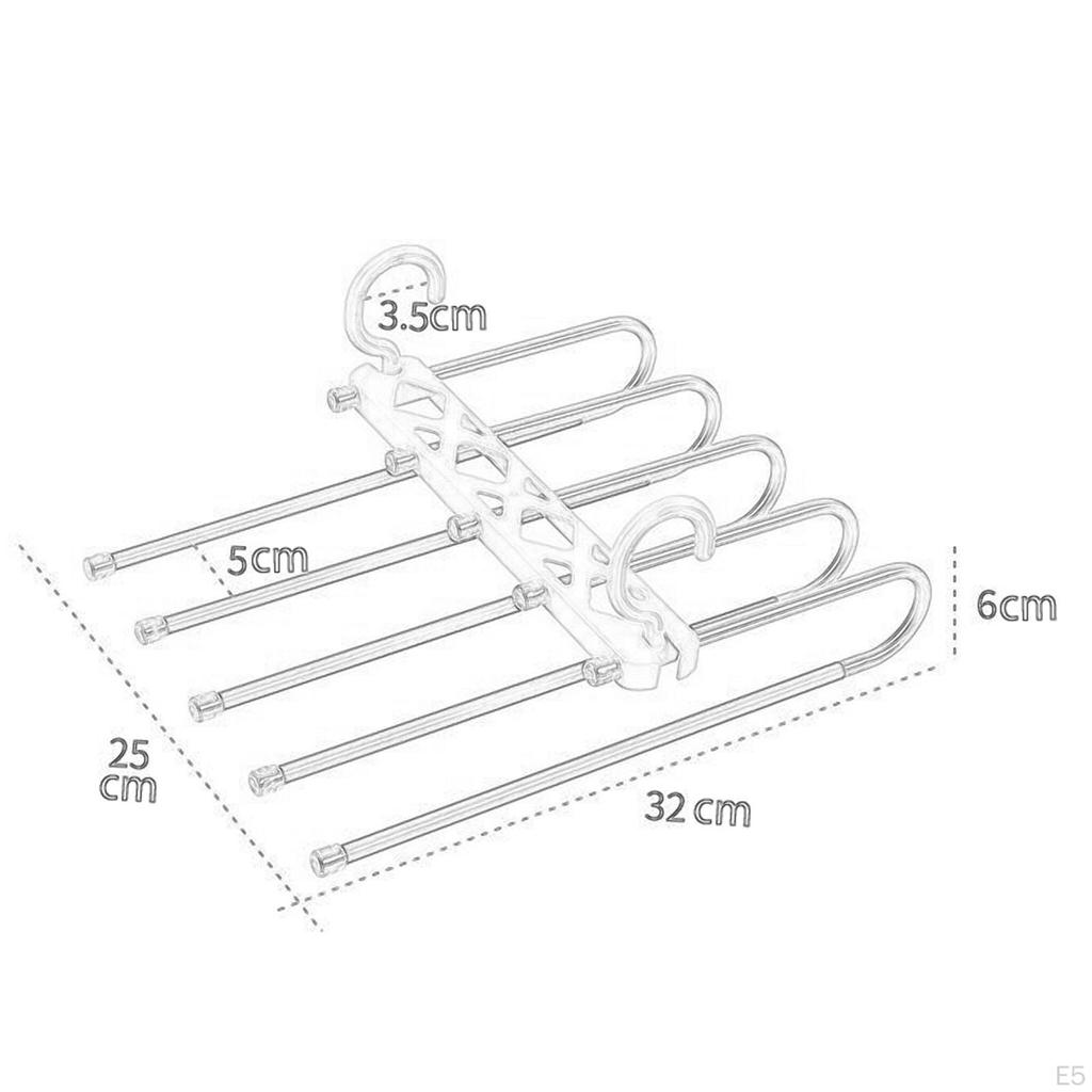 5 straturi Umerașe pentru haine Cadru robust Garderoba Organizare Depozitare Orizontală sau verticală Utilizare Multi