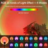 1pc Vibrant Sunset Projection Light - 16-Color Spectrum, USB Remote Control, Dynamic Color Changing LED Light - Creates Warm Hom