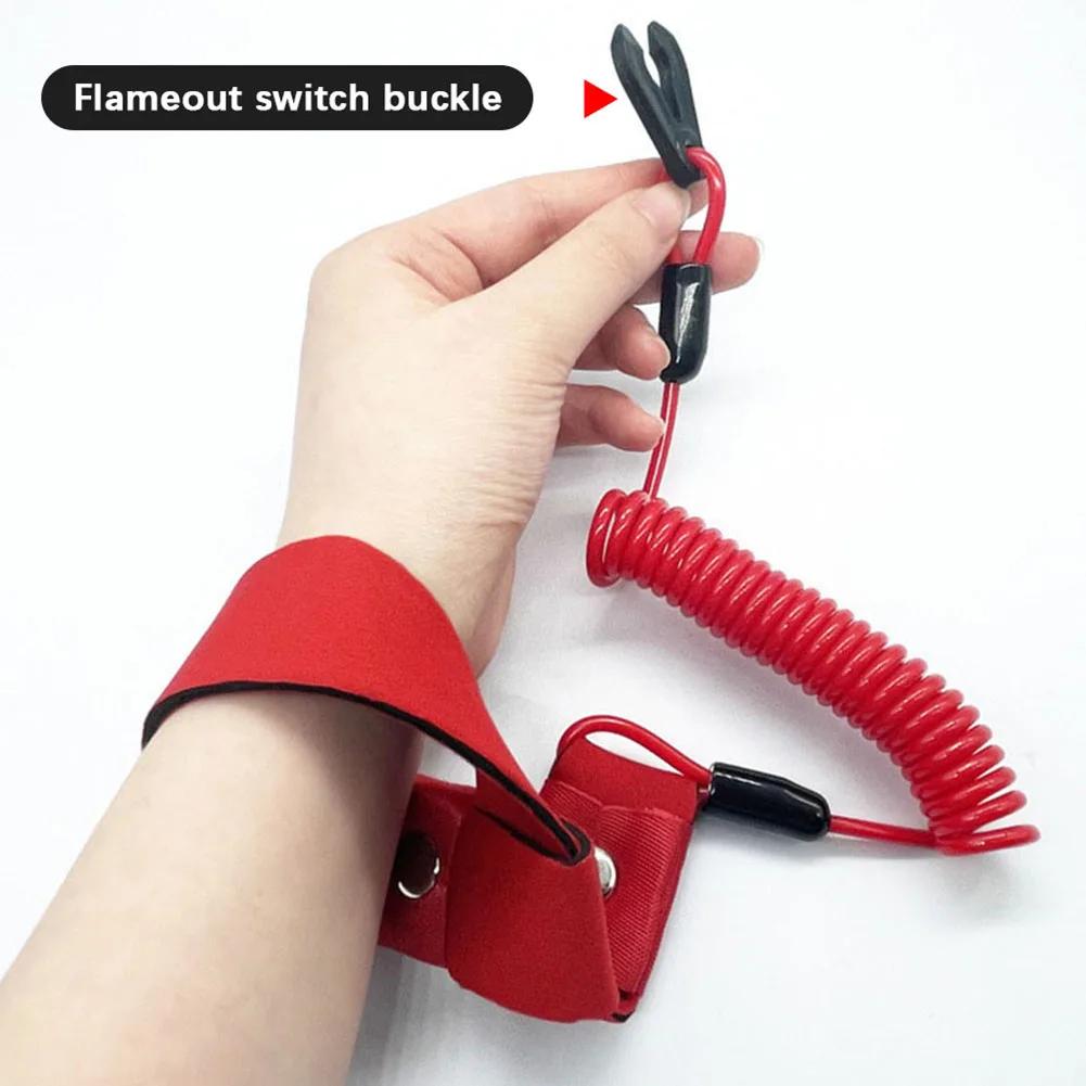 Outboard Engine Motor Scooter ATV Kill Stop Switch Safety Tether Cord Lanyard