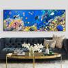 Abstract Animal Canvas Painting Underwater World Dolphin Fish Shark Posters and Prints Wall Art Picture Room Home Decor No Frame